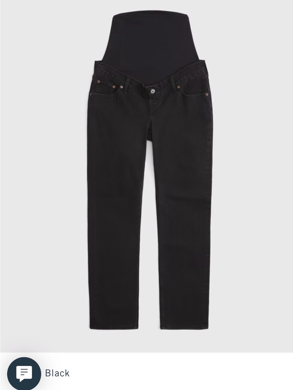Abercrombie Maternity Ankle Straight-Leg Jeans with Panel